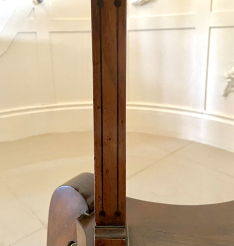 Quality Antique Regency Mahogany Inlaid Card/Side Table - Image 10